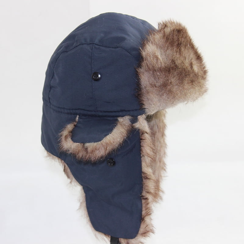 Men's Ladies Unisex Warm Winter Fur Russian Trapper Ear Flap Ushanka Ski Hat 