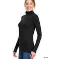 thumbnail image 2 of Zenana Plus Size Brushed Microfiber Mock Turtleneck Long Sleeve Lightweight Tee Shirt Top, 2 of 5