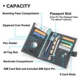 thumbnail image 4 of Contact's GenuineLeather Passport Holder with Airtag Slot RFID Blocking Passport Wallet Travel with SIM Card Removal Tool (Gray), 4 of 12