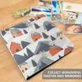 thumbnail image 4 of FORMRS 3 Ring Photo Album 4"x6" Self Adhesive Large Capacity PU Leather Cover, Blue Snow Houses, 4 of 8