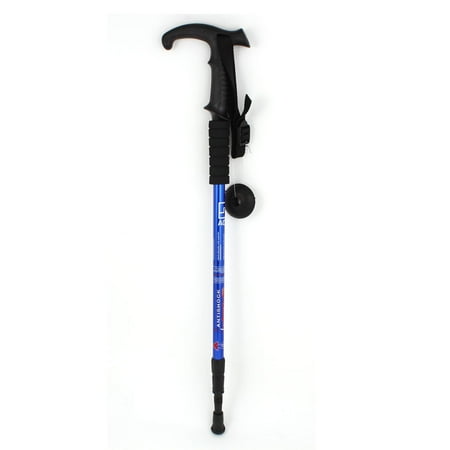 T Shaped Telescopic Anti-shock Hiking Walking Trekking Pole Stick w