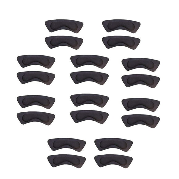 10 pares de plantillas de talón, almohadillas para el de los pies, forro de esponja, prevención de ampollas, alivio del dolor negro Hugo Almohadilla para zapatos de tacón