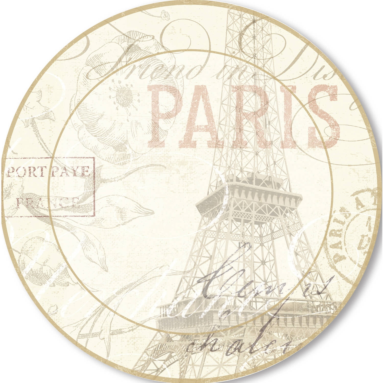 Mainstays Blossom Pressed Vinyl Placemat, Gold