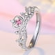 thumbnail image 2 of Nuevo anillo de corona de Plata de Ley 925, anillo de compromiso de tamaño ajustable de alta calidad para mujer, anillo de boda, regalo de joyería de moda para fiesta, 2 of 2