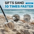thumbnail image 6 of CKG Sand Scoops for Beach Metal Detecting Stainless Steel Beach Metal Detecting Shovel Underwater Treasure Hunting, Metal Detector Accessories(Bag + Scoop + Carbon Fiber Handle), (9x6 + Handle), 6 of 8