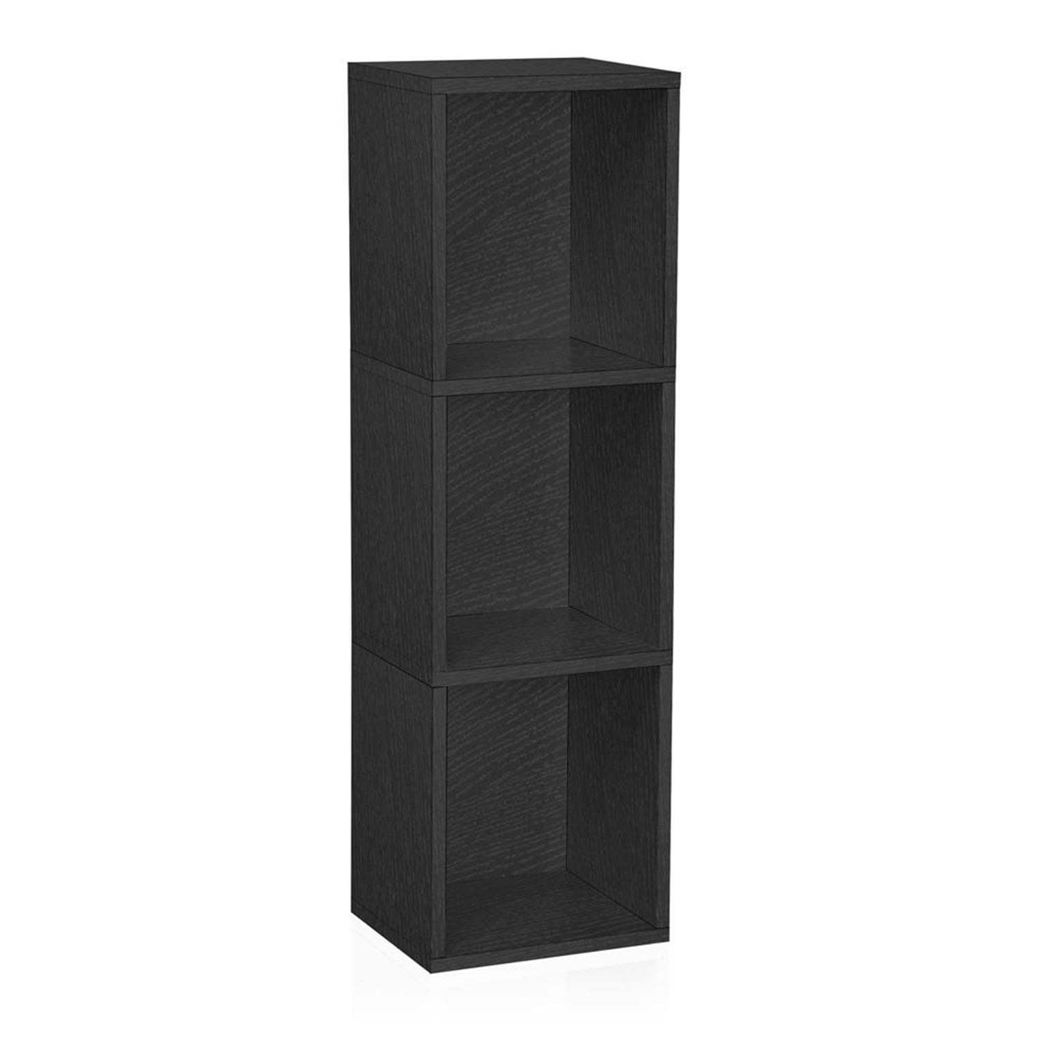 Way Basics Eco Narrow Bookcase and Storage UnitFinishBlack,Type3 Shelf