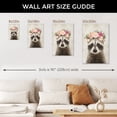 thumbnail image 7 of WFSposter Cute Raccoon Canvas Painting Retro Animal Portrait Wall Art Decor Funny Raccoon with Garland Picture Framed Safari Animal Art Print Posters for Nursery Kids Bedroom Home Decoration 12x16", 7 of 7