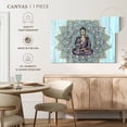 thumbnail image 5 of Elephant Stock Buddha In Meditation Wall Art - Horizontal Canvas Wall Art - Living Room Wall Decor - Wellness Canvas - Yellow And Blue Decor - 12" x 8", 5 of 8