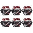 thumbnail image 2 of Pofeuu Fierce Red Viper Graphic Art Print Leather Coasters Set of 6, Round Cups Mugs Mat Pad for Home Kitchen Heat Resistant Drink Coasters,Hexagon, 2 of 7