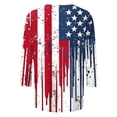 thumbnail image 4 of Lorytime Summer Tops for Women Fourth of July Tops Stars and Stripes Outfits Lorytime 3/4 Sleeve Holidays Clothes, 4 of 5