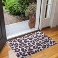 thumbnail image 2 of Pink and Black Of Leopard Print Door Rugs,Washable Non Slip Door Mats Indoor,Decorative Door Mats,Entry Mat Indoor for Entrance,Bedroom,Kitchen,Bathroom,17"x30", 2 of 6