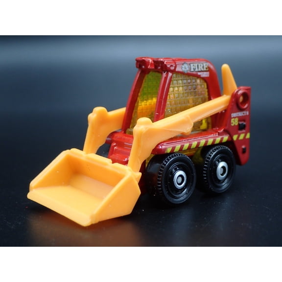Open Box CONSTRUCTION FIRE DEPARTMENT SKIDSTER BOBCAT 1:64 MB SCALE DIECAST MODEL CAR