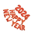 thumbnail image 2 of Maytalsory Safe And Easy Inflation Foil Happy New Year Balloon Enjoy Stress-free Party Red 1Set, 2 of 6