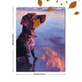 thumbnail image 3 of Chocolate Labrador Dog Canvas Print Wall Art for Coastal Beach Home Living Room Bedroom Office Decor, 3 of 8