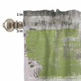 thumbnail image 4 of Sage Green Grey Abstract Curtain Valances Set Modern Graffiti Brush Art Kitchen Curtains 36&nbsp;inch Length Rod Pocket Valance and Tiers 3 Piece Set Small Bedroom Bathroom Laundry Decor, 4 of 9