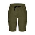 thumbnail image 4 of LADIGASU Men's Casual Pure Color Outdoors Pocket Beach Work Trouser Cargo Shorts Pant, 4 of 6