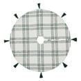 thumbnail image 2 of Farmhouse Christmas Tree Skirt Woven Plaid Textured Cotton Holiday Decor TCC Brands, 2 of 7