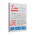 thumbnail image 4 of Scripture Walls  Love Never Fails 1 Corinthians 13:4-8 Bible Verse Canvas Christian Wall Art Ready to Hang Unframed, 4 of 9
