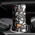 thumbnail image 3 of 20oz Colorful Mushroom Mixed Black Pattern Skinny Tumblers Stainless Steel Tumbler with Lid and Straw,Vacuum Insulated Double Wall Travel Tumbler Cups with Cleaning Brush for Coffee,Tea, 3 of 6