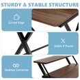 thumbnail image 6 of Ktaxon Folding Laptop Computer Desk Workstation Table No Assembly Wood Desktop Study Writing Desk Home Office Furniture, 6 of 10