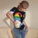 thumbnail image 3 of Fotbe Happy Pride Gnome Body de Mujer con Cuello Redondo y Mangas Cortas, Sin Mangas Ajustado, Suave, Cómodo y Básico-Small, 3 of 7