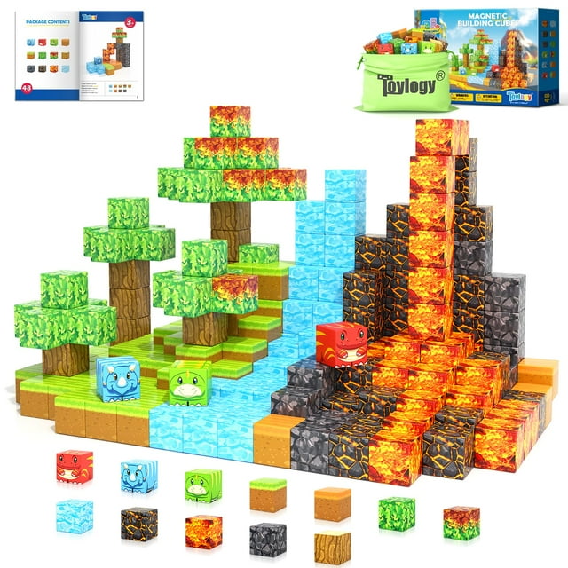 Bloques magnéticos Toylogy Build Mine Magnet World Dino Edition