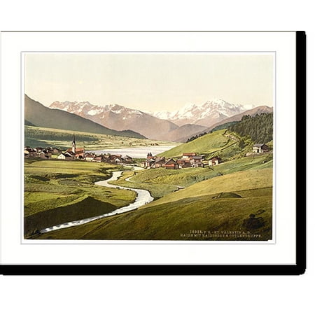 Historic Print, St. Valentine on the Danube Haide with Haidersee and Ortergruppe Tyrol Austro-Hungary, 16" x 20"