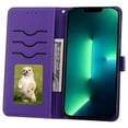 thumbnail image 4 of Allytechgroup for iPhone 16e PU Premium Leather Wallet Case with Credit Card Slot,Flip Kickstand Ultra-Slim Cover with Wrist Strap Shockproof Full Body Cover for iPhone 16e Women Girls, Purple, 4 of 6