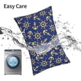 thumbnail image 6 of KLL Anchors and Nautical Pillow Covers Envelope Closure,Super Soft and Cozy Fuzzy Fleece Pillow Case Cover 14"x20", 6 of 7