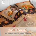 thumbnail image 4 of Hello Fall Bedding Duvet Cover Set King Size 4 Pieces Harvest Pumpkin Sunflower Maple Leaf Thanksgiving Bedding Set with Zipper Closure, 1 Comforter Cover 92x106 Inches 1 Flat Sheet & 2 Pillow Cases, 4 of 7