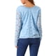 thumbnail image 3 of INSPIRAR CHIC Día de San Valentín Blusa de Encaje Floral de Manga Larga con Escote en V y Detalle de Encaje XS Azul Cielo, 3 of 5