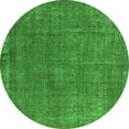 thumbnail image 1 of Ahgly Company Indoor Round Oriental Green Industrial Area Rugs, 3' Round, 1 of 4