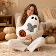 thumbnail image 3 of Halloween Ghost Reading Shaped Throw Pillow, Cute Bookish Ghost Pillows, Halloween Indoor Outdoor Home Sofa Decor, For Friends Family Gift B, 3 of 6