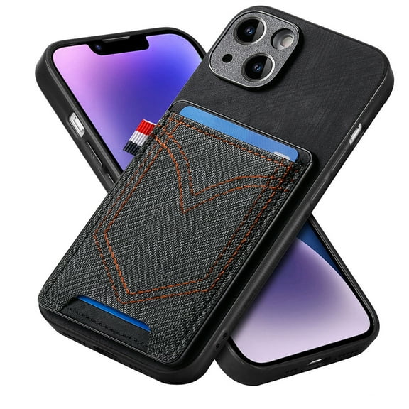ELEHOLD for iPhone 11 Pro Max, Wallet Phone Case,Slim Leather Shockproof Lens Protector with Card Slot Anti-Scratch Case Cover,Support Magnetic Car Mount, black