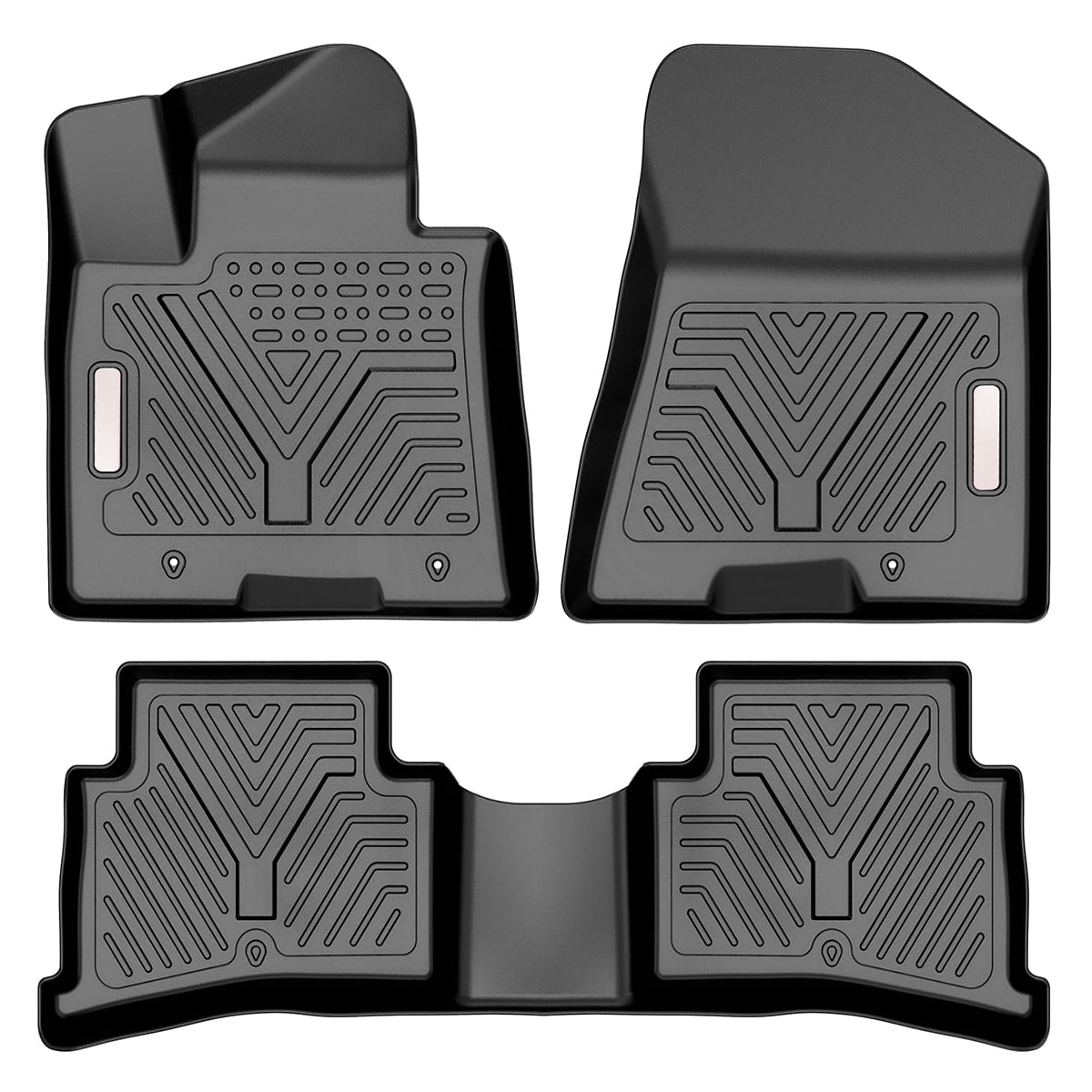 RVNI All Weather TPE Front And Rear Floor Mats Set for 2017-2022 Kia Sportage / 2019-2021 Hyundai Tucson 1st & 2nd Row