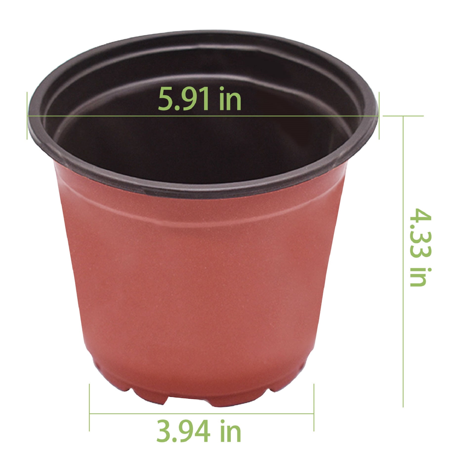 100 Pcs 5.9in Plastic Plants Nursery Pot Seedlings Flower Plant Pots Seed Starting Container