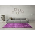 thumbnail image 3 of Ahgly Company Indoor Round Abstract Purple Modern Area Rugs, 6' Round, 3 of 4