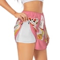 thumbnail image 3 of Lsque Cute Cat Printed Women's Running Shorts with Liner Pockets,Elastic Quick Dry Workout Athletic Gym Yoga Shorts,Womens High Waist Shorts-XX-Large, 3 of 9