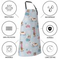 thumbnail image 5 of Kdxio Cute Snowflake Dachshund Apron with Pockets Adjustable Kitchen Aprons for Men Women Waterproof Aprons for Cooking,Drawing,Crafting, Baking Household Cleaning, 5 of 5