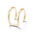 thumbnail image 1 of Falso Helix Ear Cuff Pendiente de cartílago Sin perforación Simple Criss Cross Líneas dobles Ajustable Minimalista Mujeres Hombres Clip adorno Regalos del día de San Valentín, 1 of 4