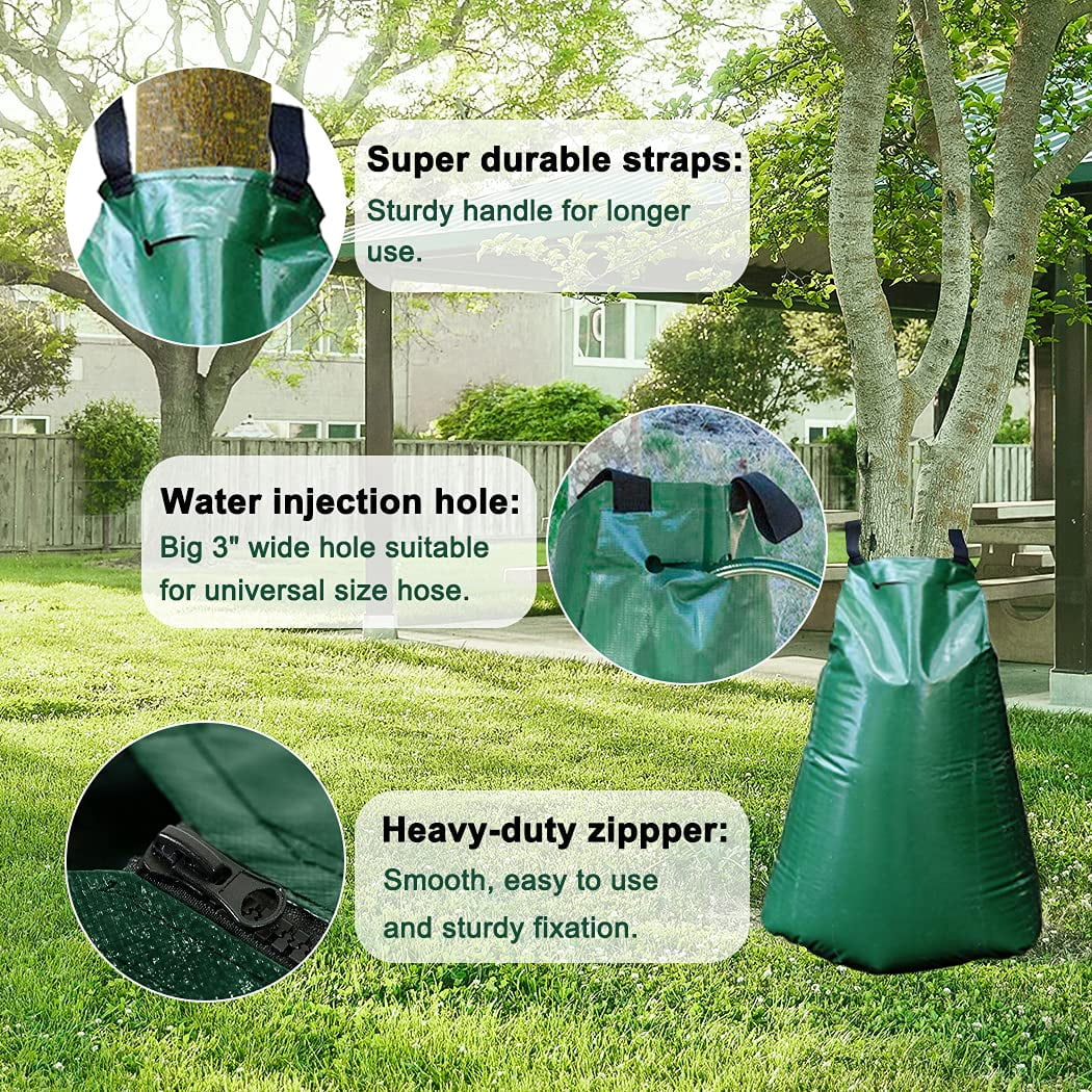 20 Gallon Tree Watering Bags, Reusable, Heavy Duty and Slow Release Gator Bags for Trees, Premium PVC Plant Drip Irrigation Bags,5-8 Hours Releasing Time