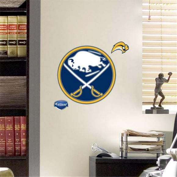 Fathead 89H00096 Buffalo Sabres Logo Wall Graphic measures 12 X 16 in. Pack Of 6