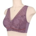 thumbnail image 4 of Sngxgn Wireless Bra for Women Seamless S upport Bralette, Comfort Lightly Lined Fit T-Shirt Bra(Purple,42), 4 of 5