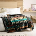 thumbnail image 3 of Fishing Gifts for Men Blanket, Fishing Gifts, Funny Fishing Gifts for Men/Boys Birthday, Best Gifts for Fisherman, Unique Gifts for Men Who Love Fishing Throw Blanket 50"x60", 3 of 6