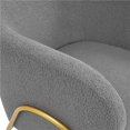 thumbnail image 4 of Yaheetech Contemporary Boucle Barrel Accent Chair for Living Room,Gray, 4 of 7