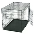 thumbnail image 5 of Dog Crates for Medium Dogs, 42'' Double Door Folding Metal Dog Crate, Floor Protecting Feet, Leak-Proof Dog Tray, 42.13'' x 27.56'' x 30.51'' Fully Equipped Rabbit Cage Dog Crates, S10391, 5 of 7