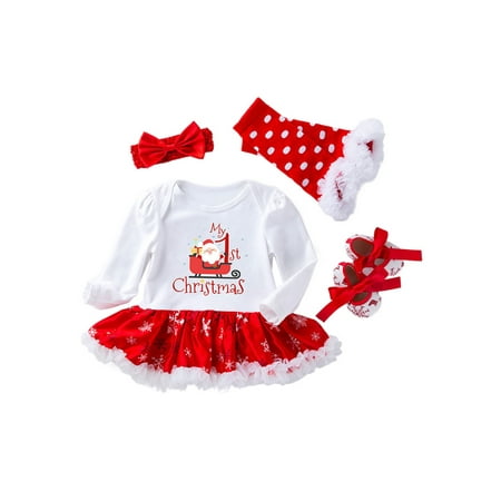 

Grianlook Infant Romper Set Buttons Bodysuit Long Sleeve Onesies Travel Cute Jumpsuit Casual Crew Neck Playsuit Santa Claus 80cm