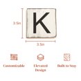 thumbnail image 3 of Stiles Crossword Letter Tiles, Wooden Wall Decor, 3.5 Inch, Rustic, Letter K, 3 of 7