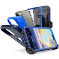thumbnail image 5 of NIFFPD iPhone 13 Pro Max Case with Belt-Clip Holster, Heavy Duty Hard Shockproof Protective Phone Case for iPhone 13 Pro Max 6.7" with Screen Protector Dark Blue+Blue, 5 of 7