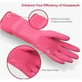 thumbnail image 3 of Kitchen Gloves korea mamison Gloves Long Dish Washing Latex Rubber MEDIUM - 2Count, 3 of 5